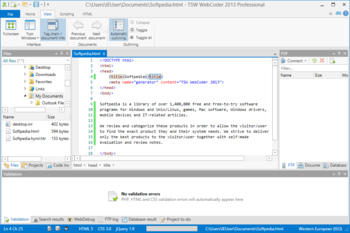 TSW WebCoder 2013 Professional screenshot 3