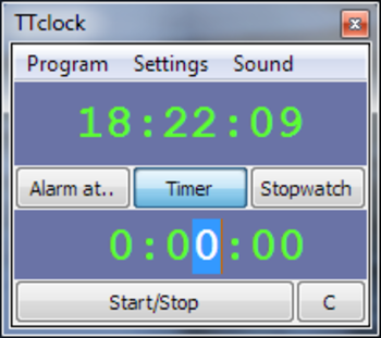 TTclock screenshot