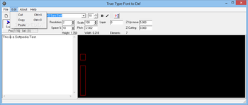 TTFtoDXF screenshot 3