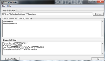 TTY WAV Maker screenshot