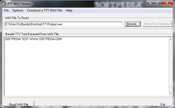 TTY WAV Reader screenshot