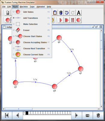 Tuatara Turing Machine Simulator screenshot 2