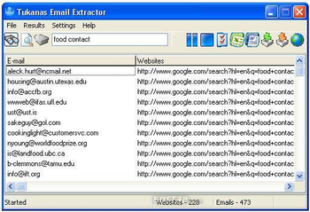 Tukanas Email Extractor screenshot
