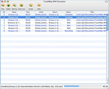 Tune4Mac M4P Converter for Mac screenshot