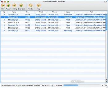 Tune4Mac M4P Converter for Mac screenshot 2