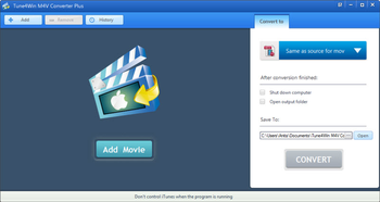 Tune4win M4V Converter Plus screenshot