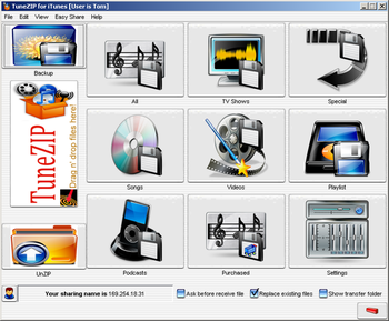 TuneZIP for iTunes screenshot
