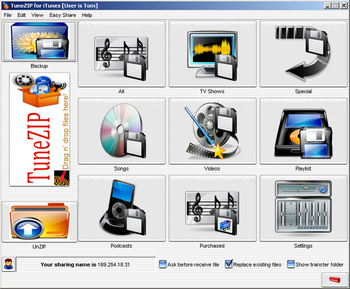 TuneZIP for iTunes screenshot