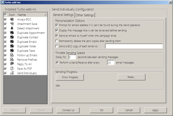 Turbo Add-in Package for Outlook screenshot