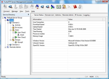 TurboFTP Server screenshot