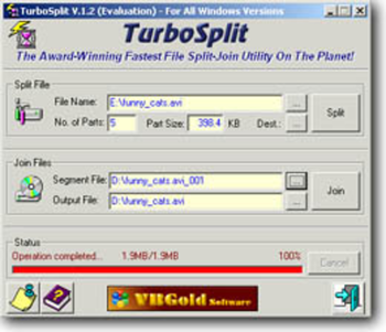 TurboSplit screenshot