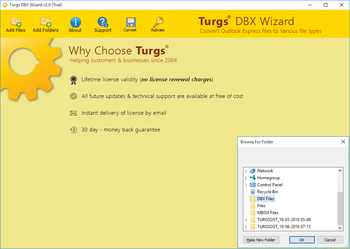 Turgs DBX Wizard screenshot