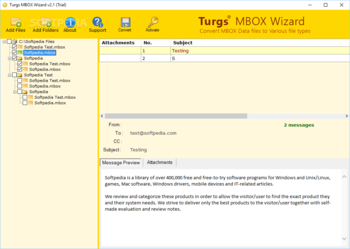 Turgs MBOX Wizard screenshot