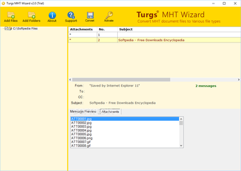 Turgs MHT Wizard screenshot 2