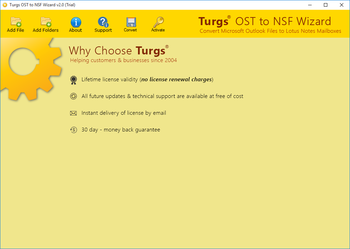 Turgs OST to NSF Wizard screenshot