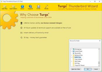 Turgs Thunderbird Wizard screenshot