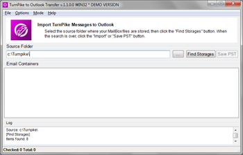 Turnpike to Outlook Transfer screenshot 2