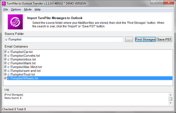 Turnpike to Outlook Transfer screenshot 4