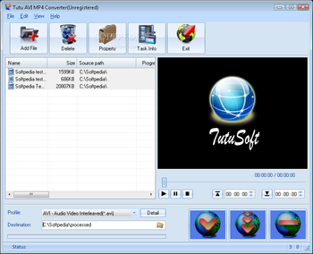 Tutu AVI MP4 Converter screenshot