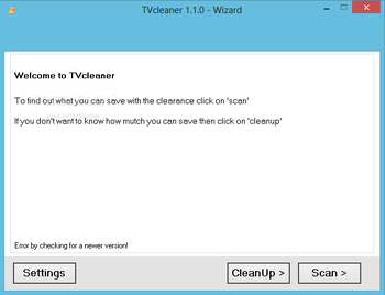 TVcleaner screenshot