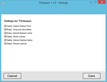 TVcleaner screenshot 2