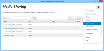 TVersity Media Server screenshot