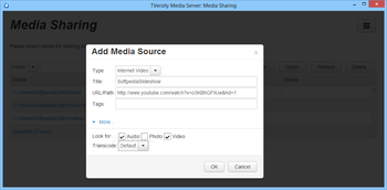 TVersity Media Server screenshot 2