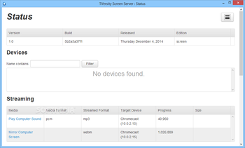 TVersity Screen Server screenshot