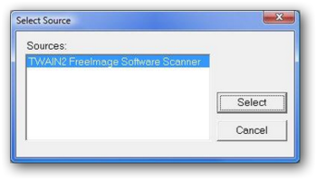 TWAIN Data Source Manager screenshot