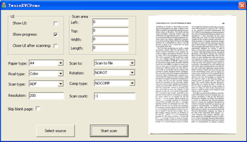TwainX ActiveX screenshot