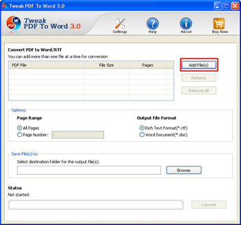 Tweak Excel to PDF screenshot