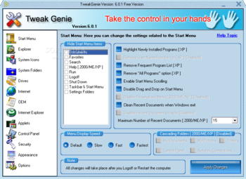 Tweak Genie screenshot