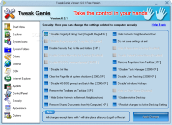 Tweak Genie screenshot 3