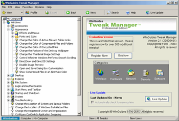 Tweak Manager screenshot