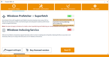 Tweak-SSD screenshot 2