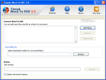 Tweak Word To PDF screenshot