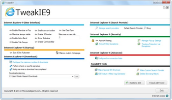 TweakIE9 screenshot