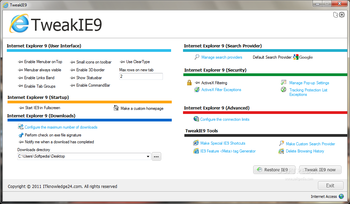 TweakIE9 screenshot