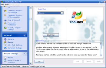 Tweaking Toolbox XP screenshot 3
