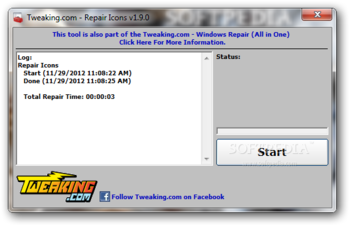 Tweaking.com - Repair Icons screenshot