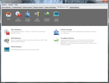 TweakNow PowerPack 2012 screenshot 18