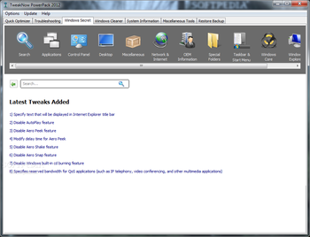 TweakNow PowerPack 2012 screenshot 3