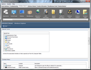 TweakNow PowerPack 2012 screenshot 7