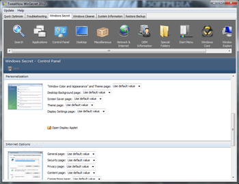 TweakNow WinSecret screenshot 5
