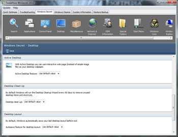 TweakNow WinSecret screenshot 6