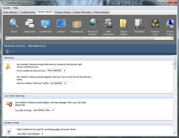 TweakNow WinSecret screenshot 7