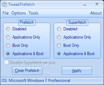 TweakPrefetch screenshot