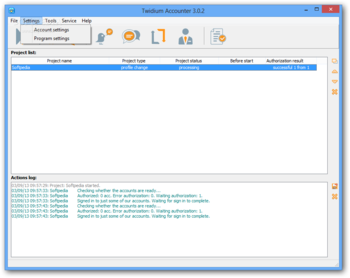 Twidium Accounter screenshot 2