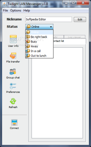 Twilight LAN Messenger screenshot 2