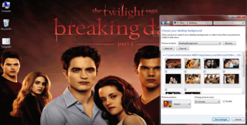 Twilight Saga Breaking Dawn Windows 7 Theme screenshot
